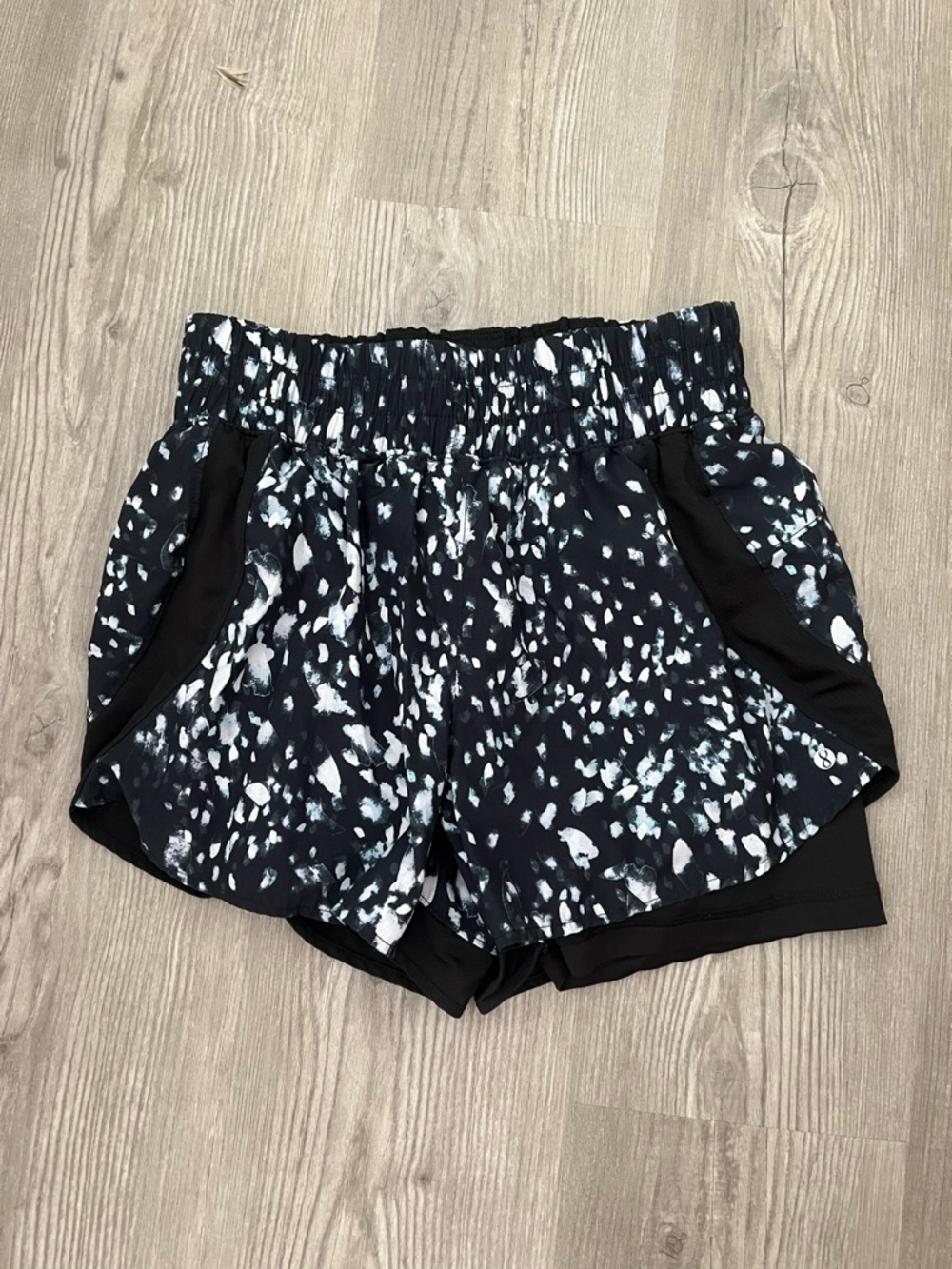 Layer 8 Black & White Speckled Women’s Athletic Shorts